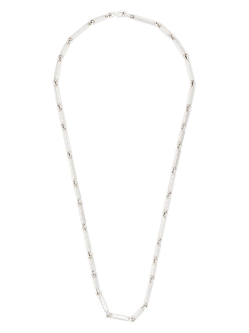 Cuadrangular silver necklace 1