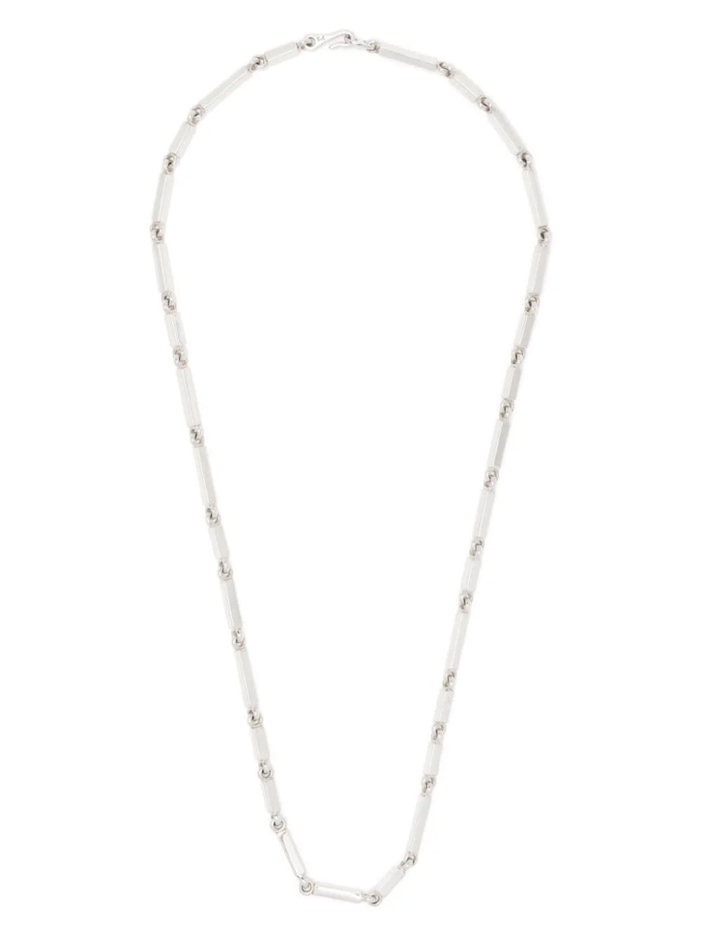 Cuadrangular silver necklace - 1