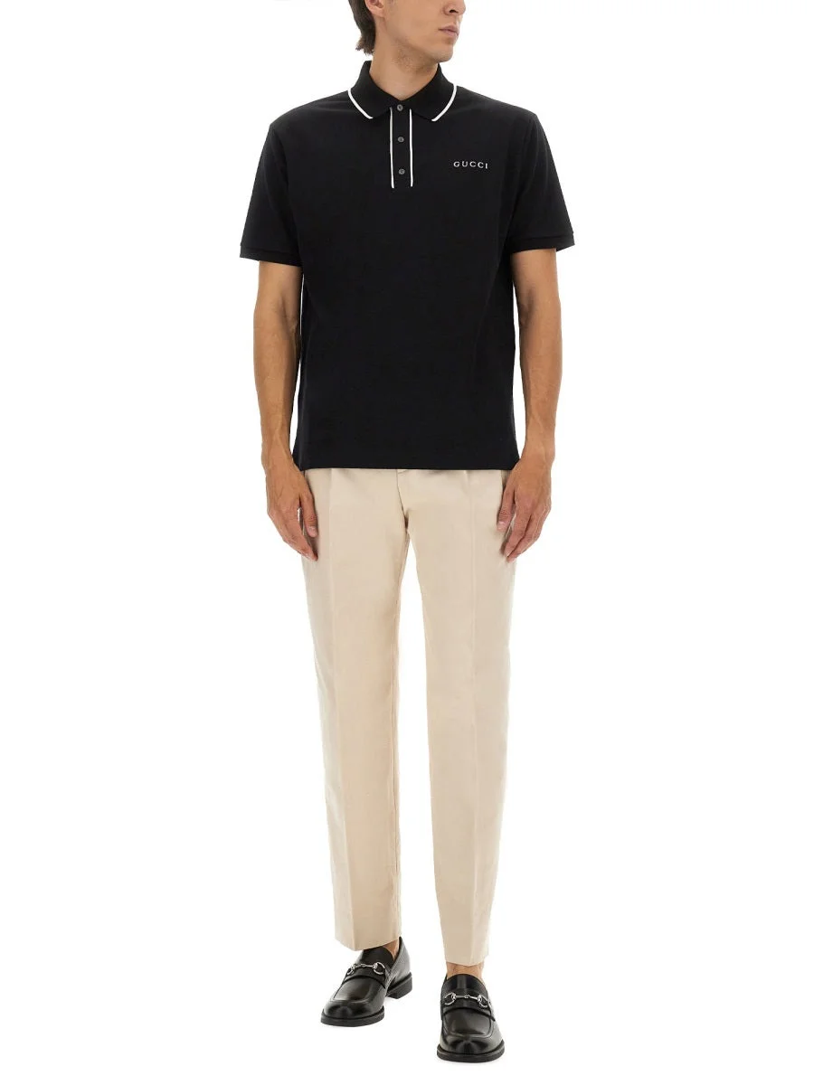 Gucci Men Cotton Pique Polo - 1
