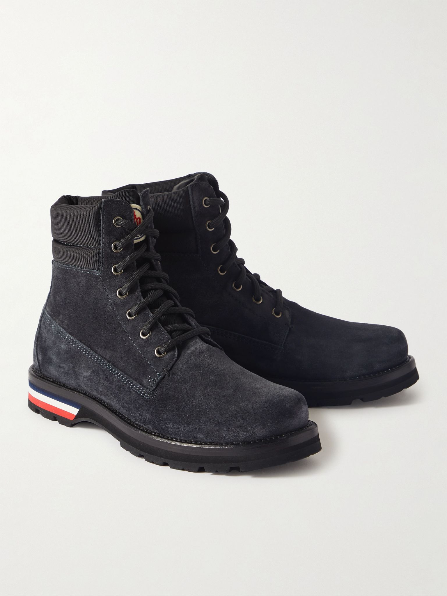 Vancouver Canvas-Trimmed Suede Boots Midnight blue - 4