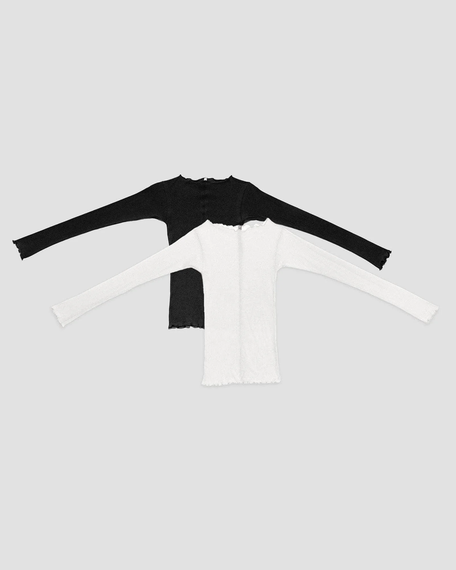 Pack - 2 Pama Long Sleeve Tee - Fine Organic Cotton Rib - 1