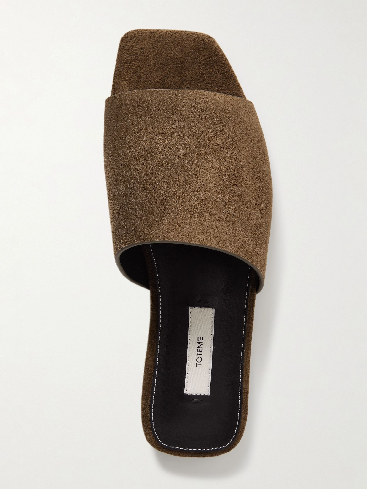 Suede slides Chocolate - 5