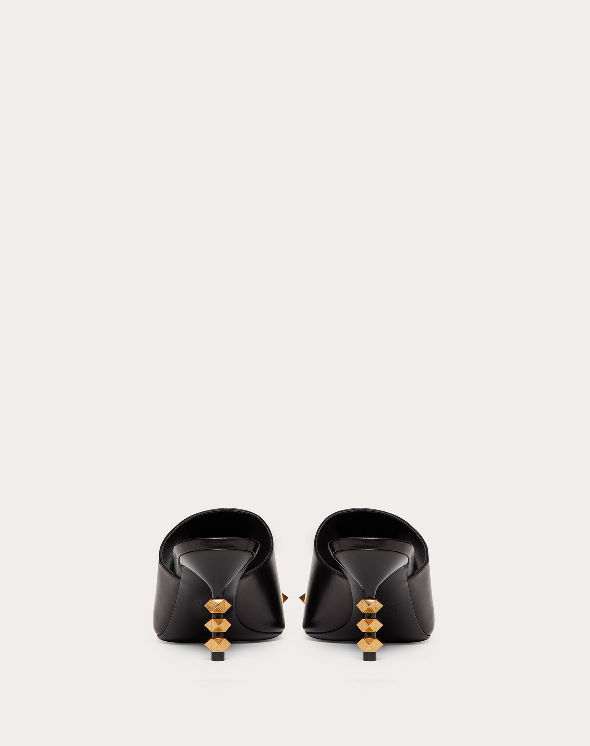 Rockstud Slide Sandal in kidskin with sculpted heel 70 mm - 3