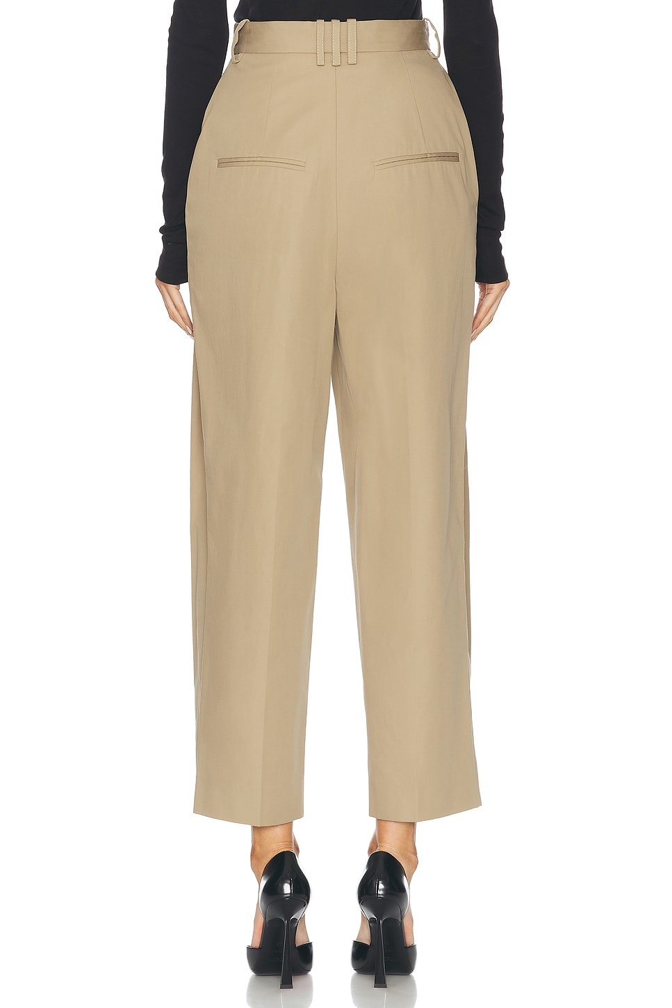 High Waisted Pleated Loose Pant - 4