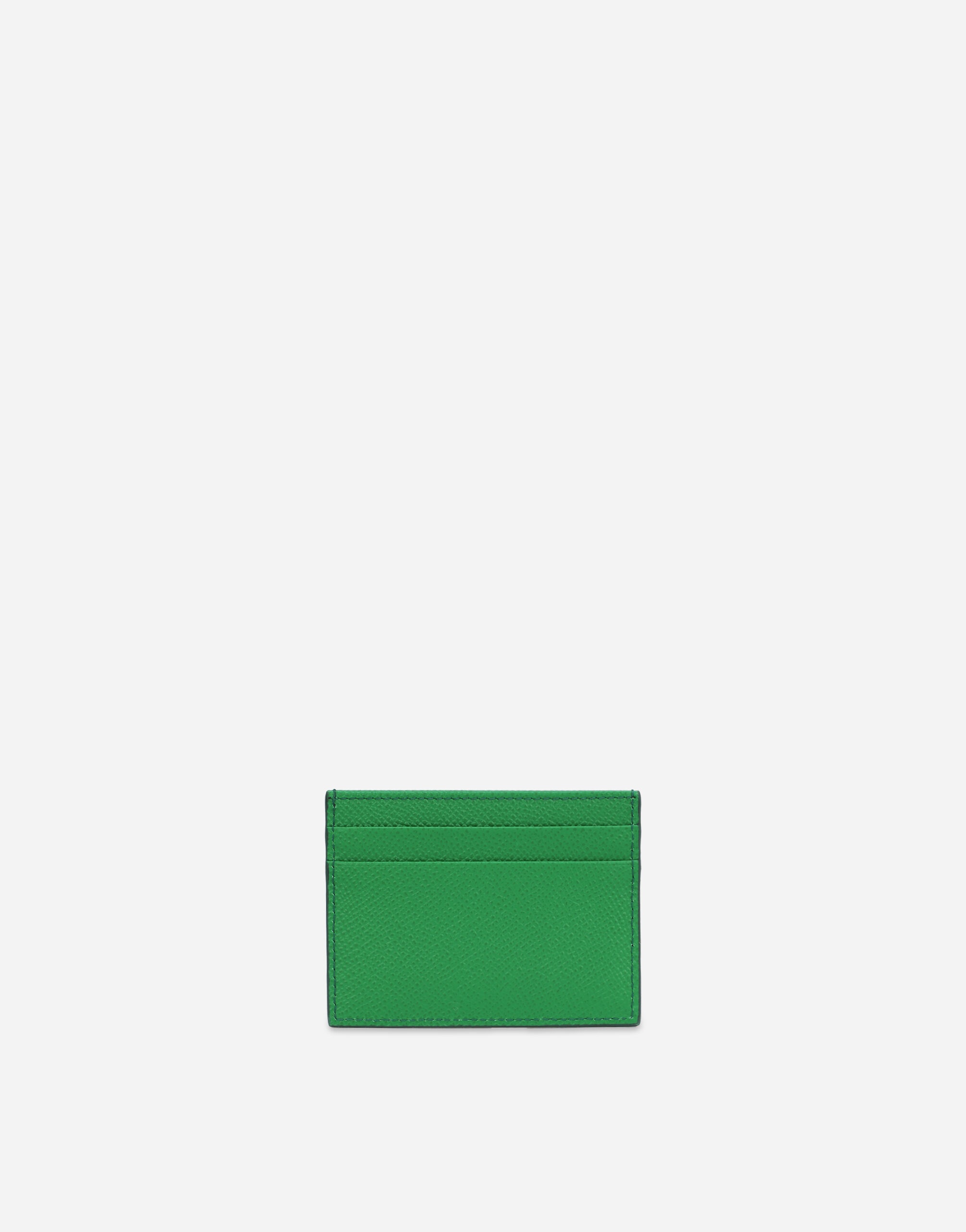 Dauphine calfskin card holder with branded tag - 3