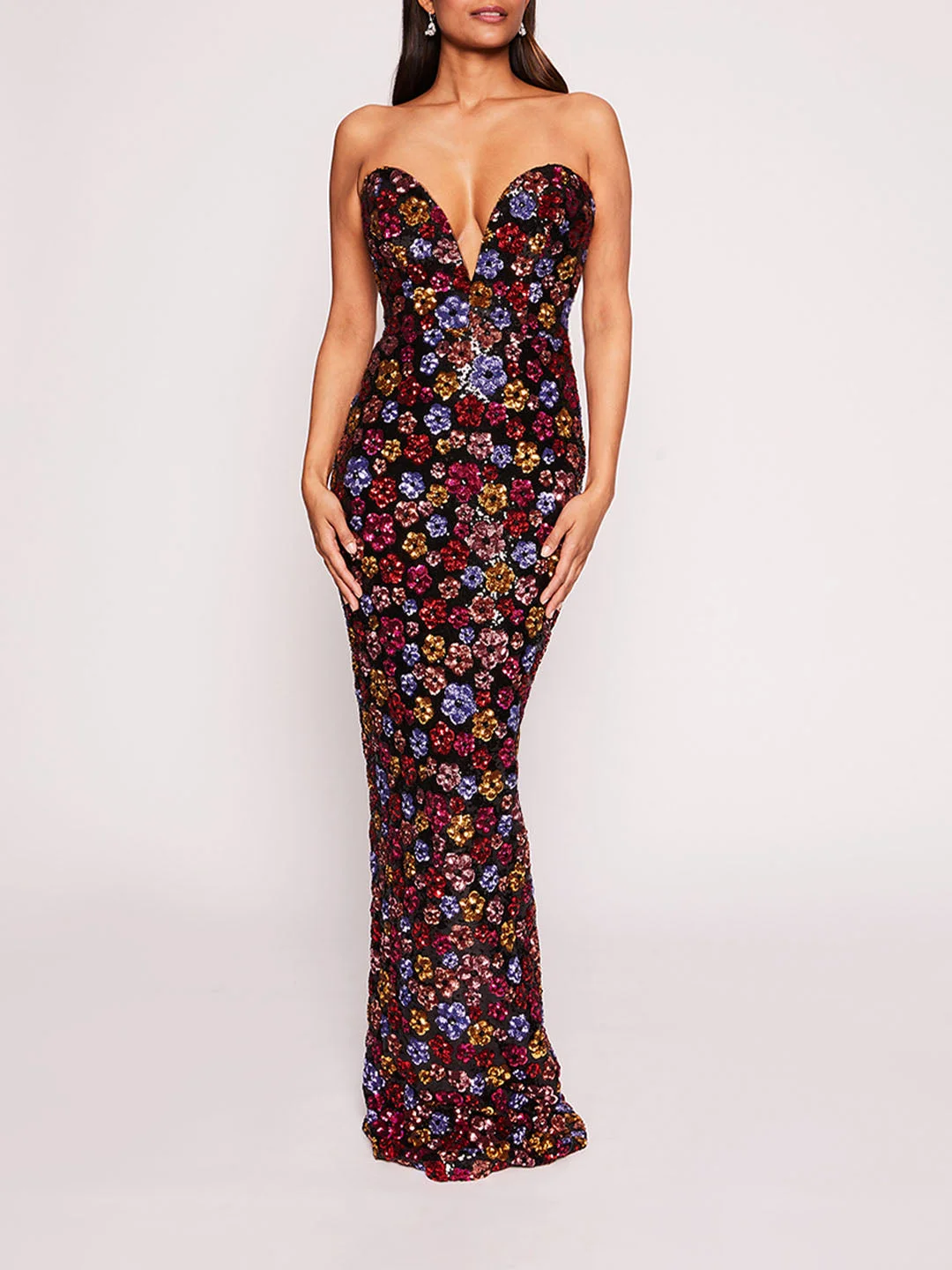 SEQUIN BOUQUETS GOWN - 1