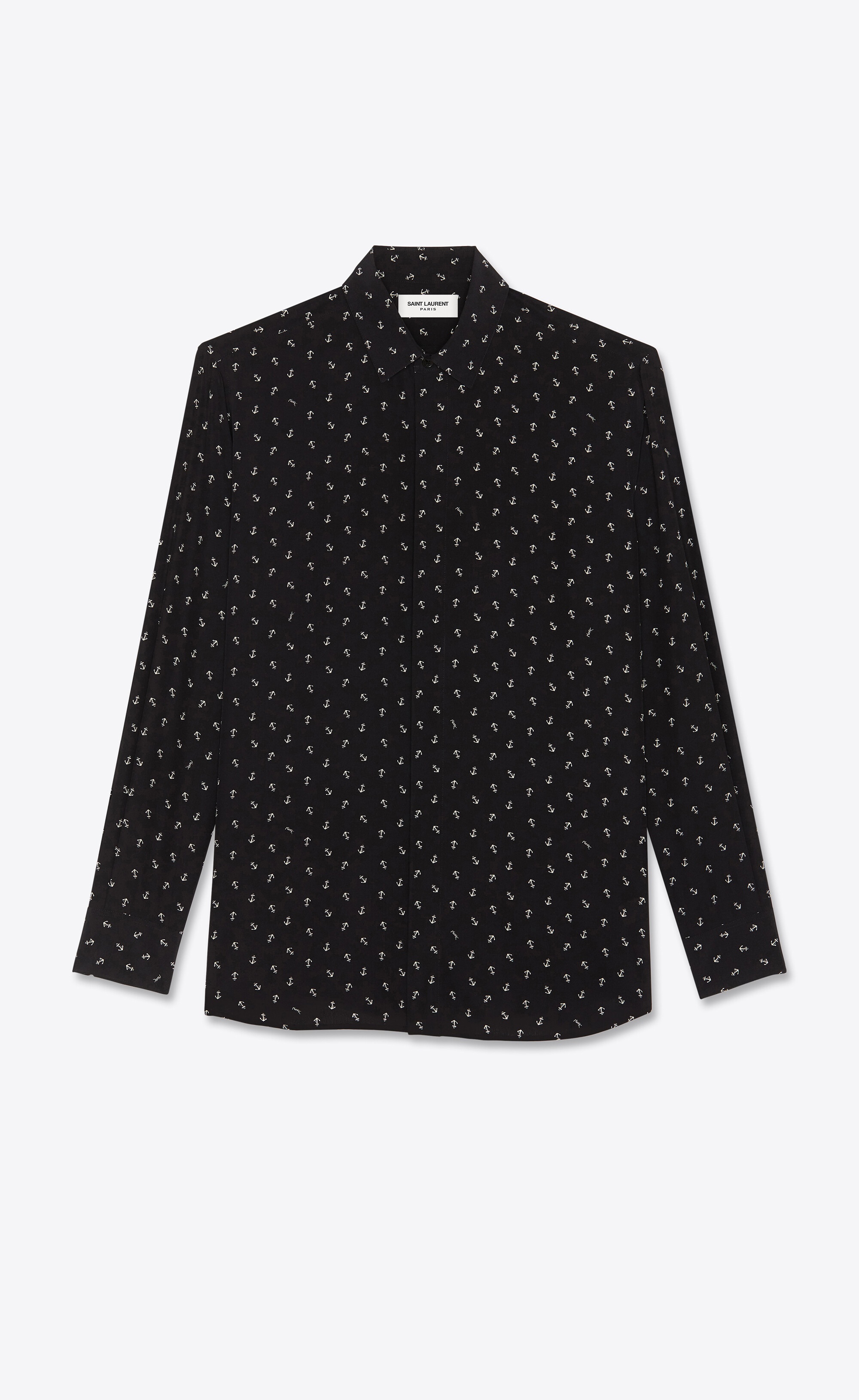 anchor shirt in crepe de chine - 1