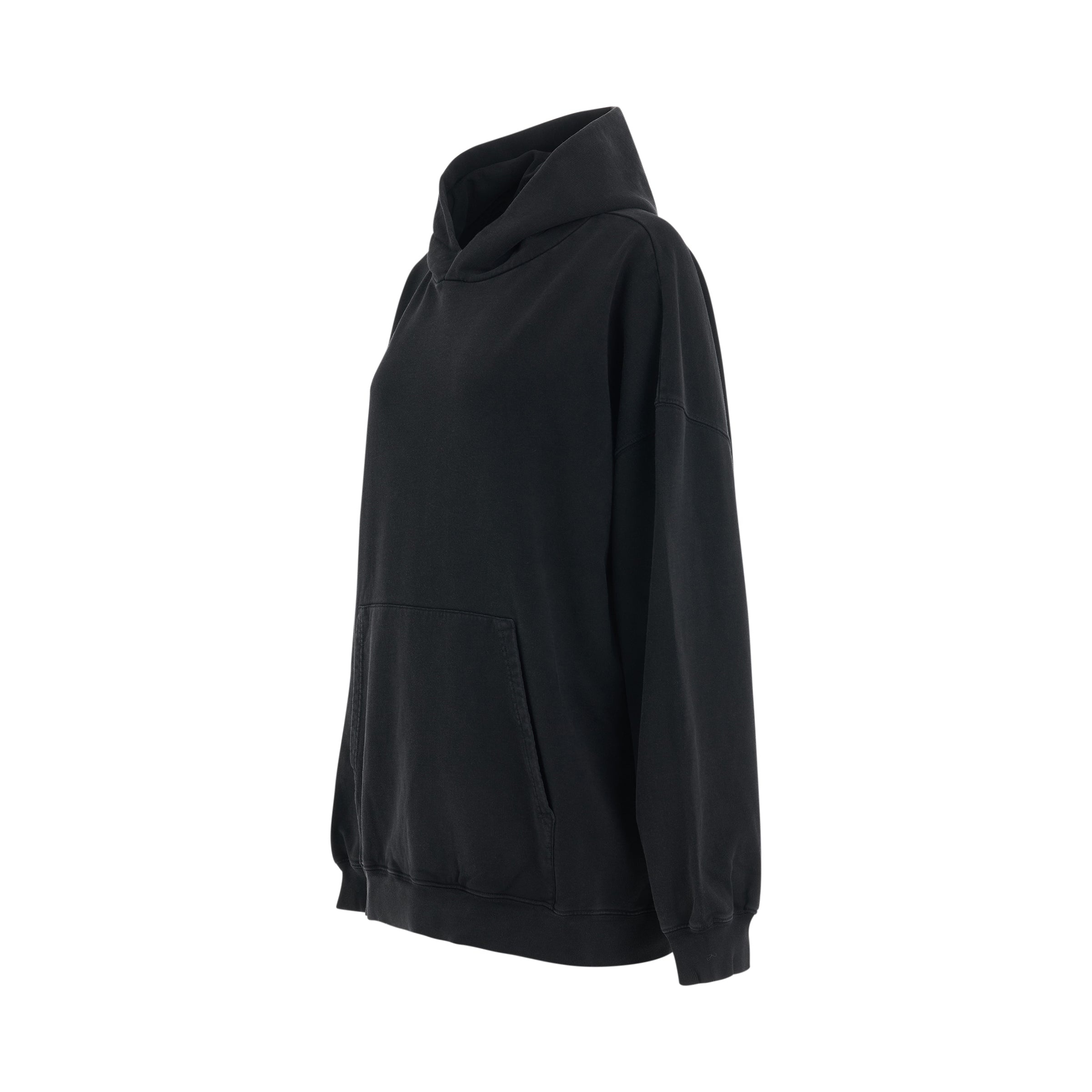 Back Logo Oversized Hoodie in Black/Silver - 2