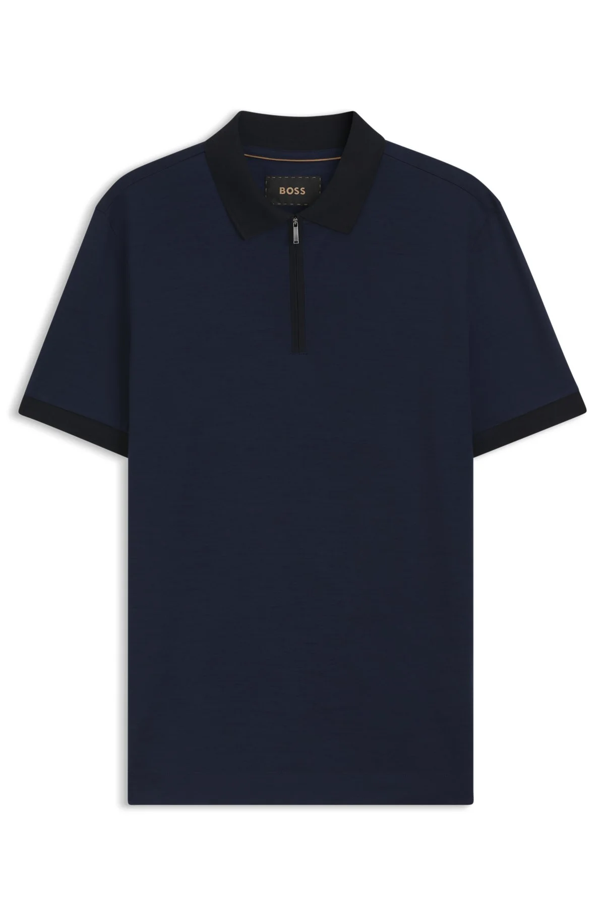 REGULAR-FIT POLO SHIRT IN WOOL WITH ZIPPER PLACKET - 1