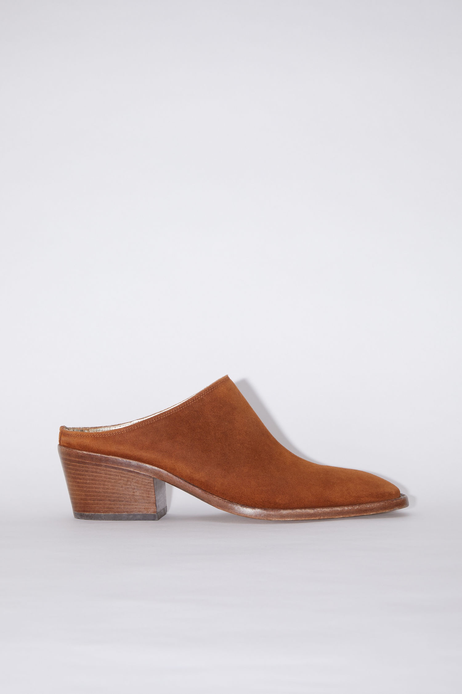 Suede mules - Tobacco brown - 1