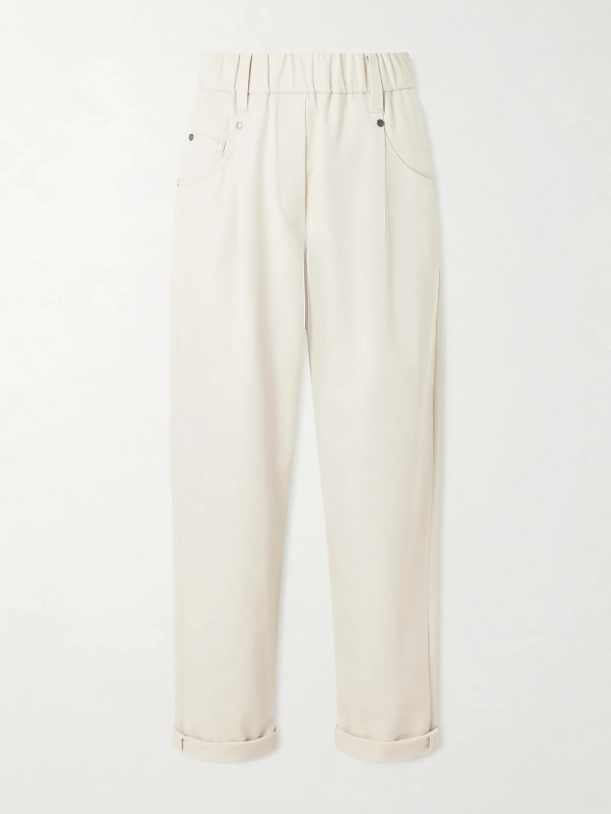 Tapered Cotton-blend Trousers - 1
