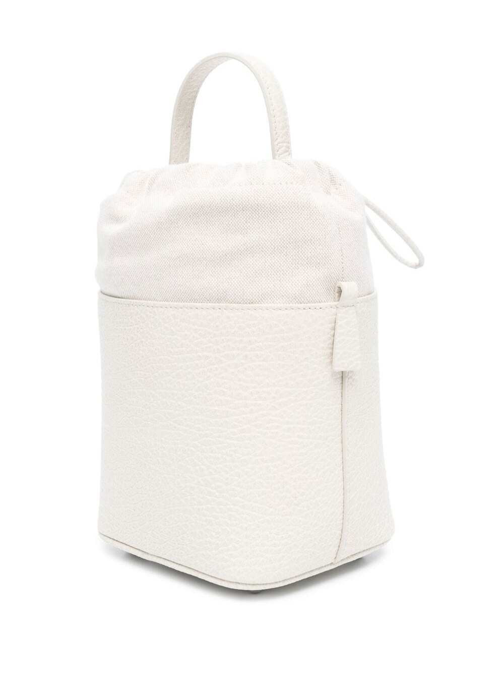 Maison Margiela Women White '5A Bucket' With Chain Adjustable Shoulder Strap In Leather Woman - 2