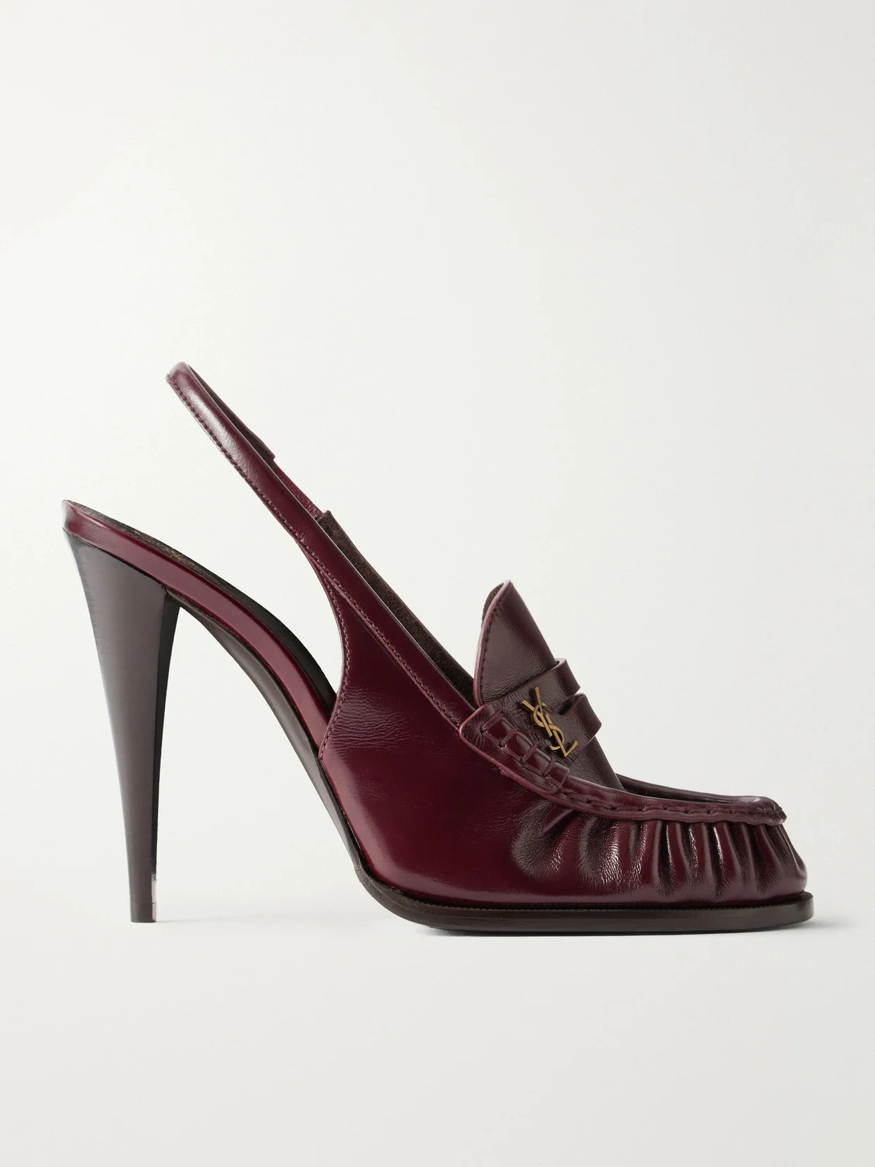 Le Loafer 110 Cassandre-embellished Leather Slingback Pumps - 1
