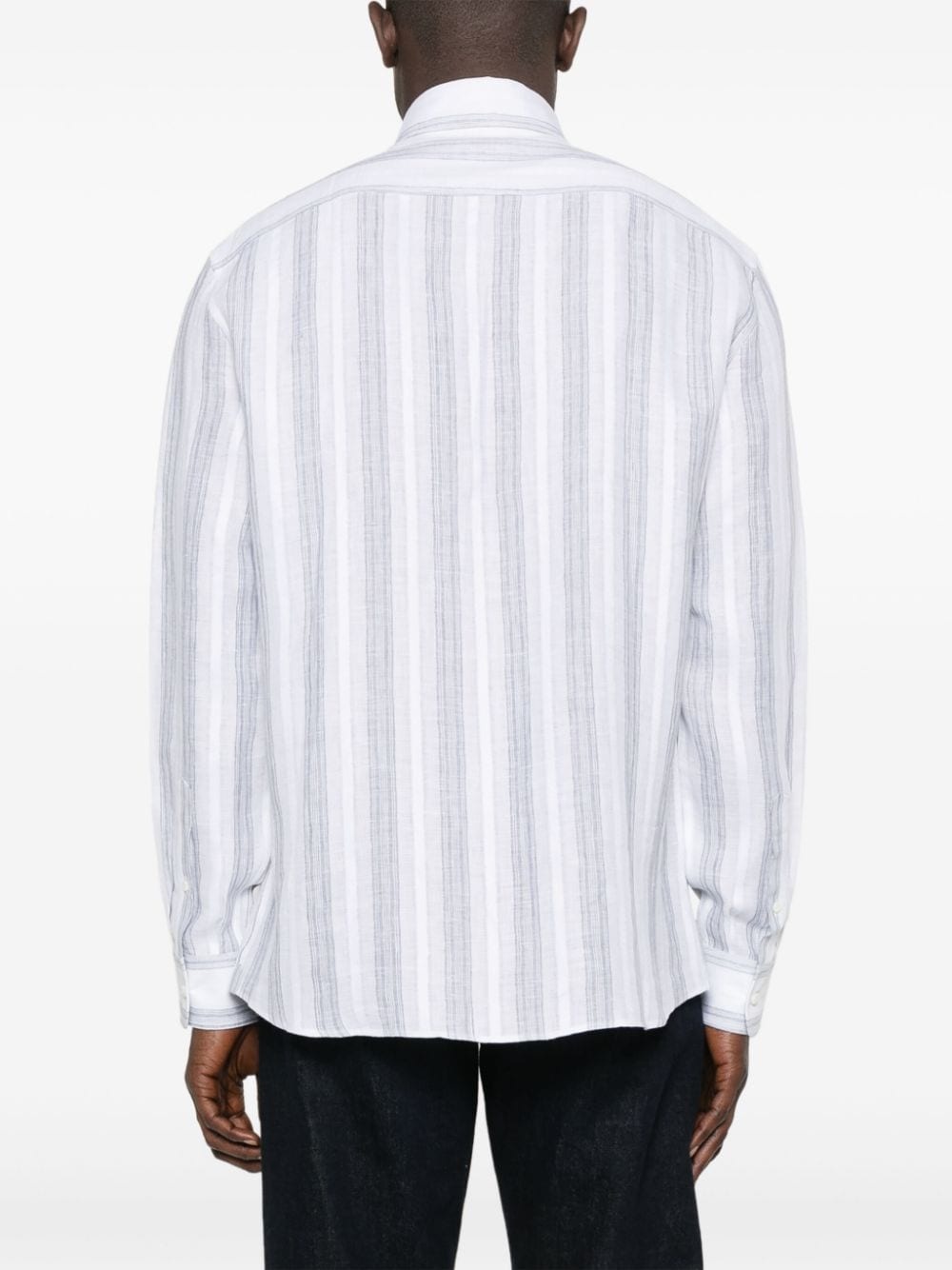 striped linen shirt - 4