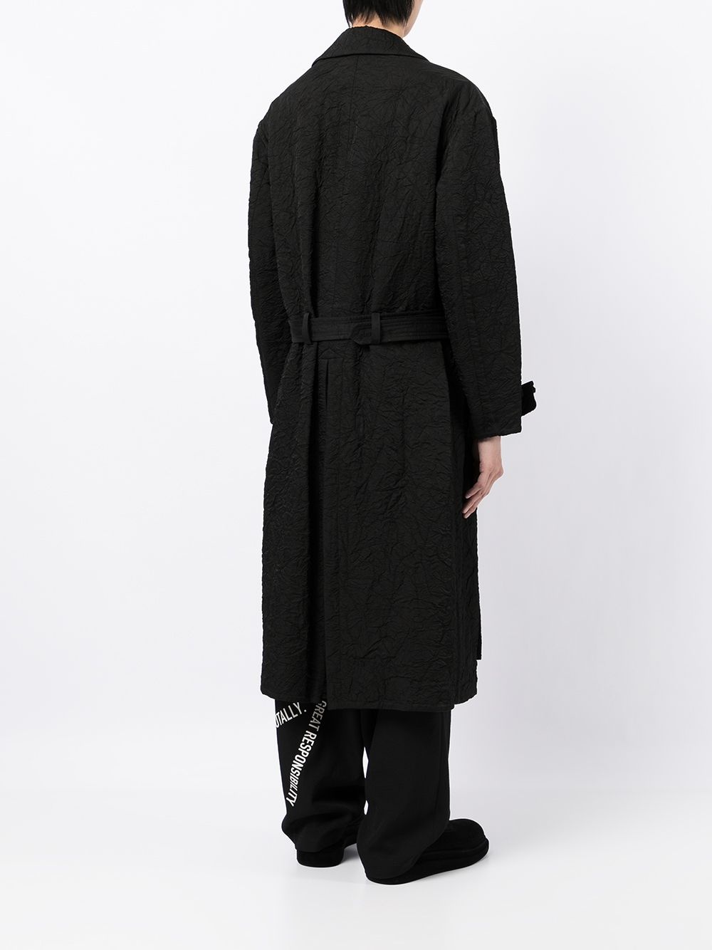 belted wool maxi coat - 4