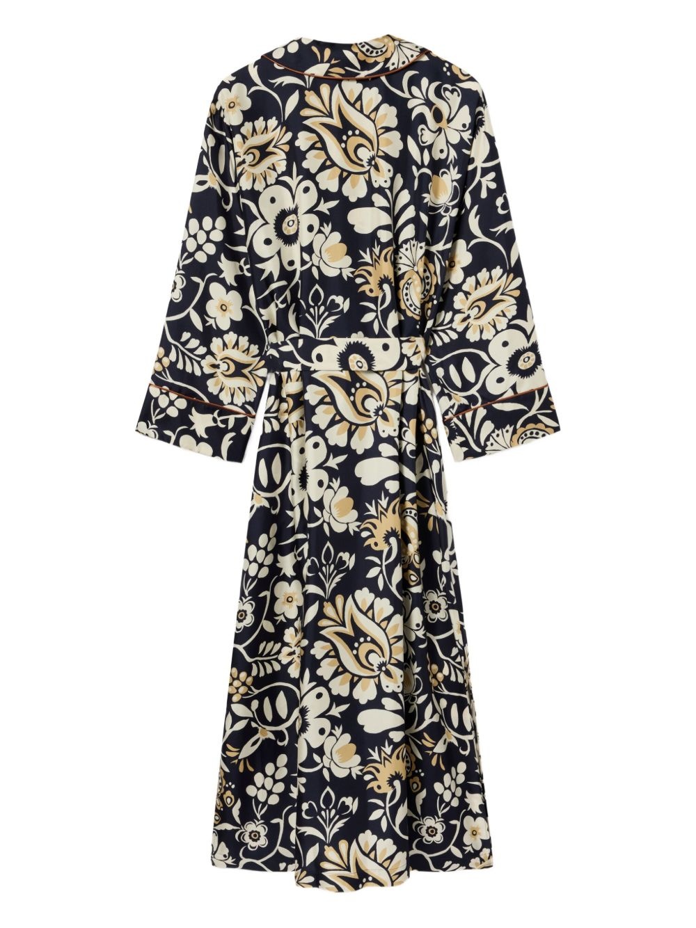 Midnight floral-print wrap dress - 4