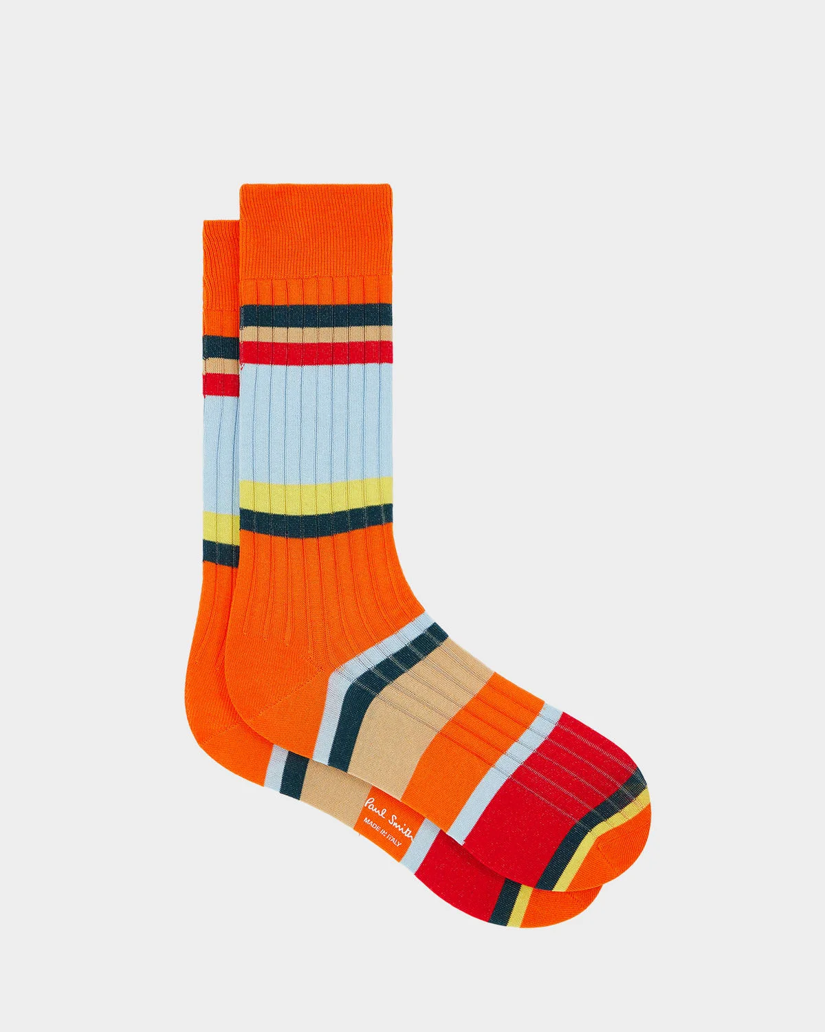 Men's Pool Ribbed Stripe Mid-Calf Socks - 1