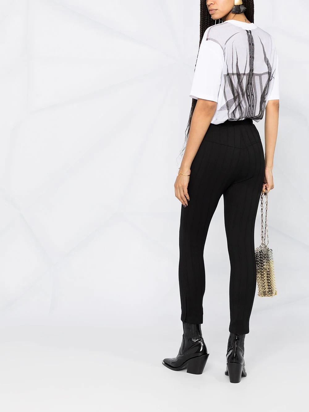 high-waisted skinny trousers - 4