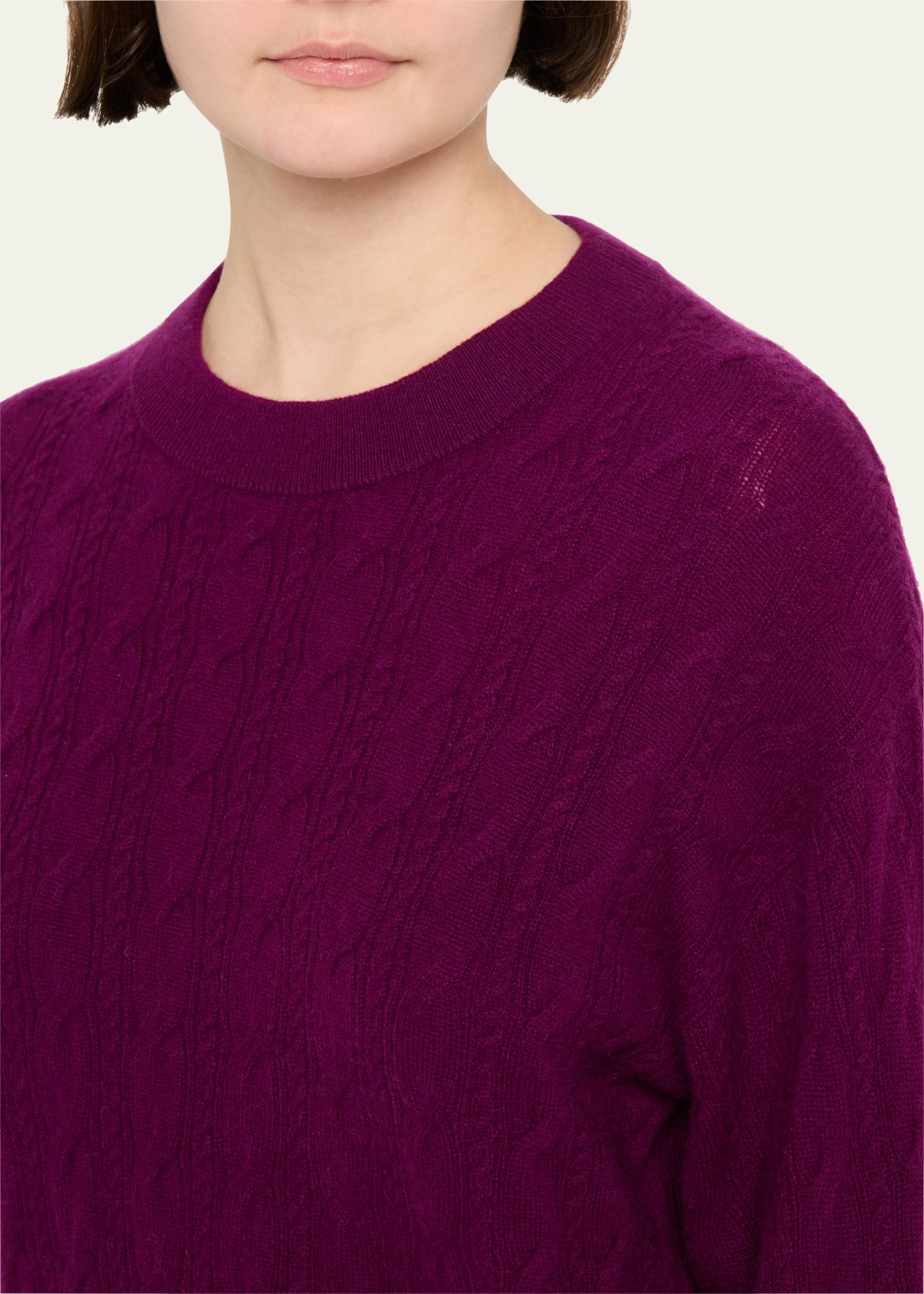 Cashmere Cable Collegiate Sweater - 5