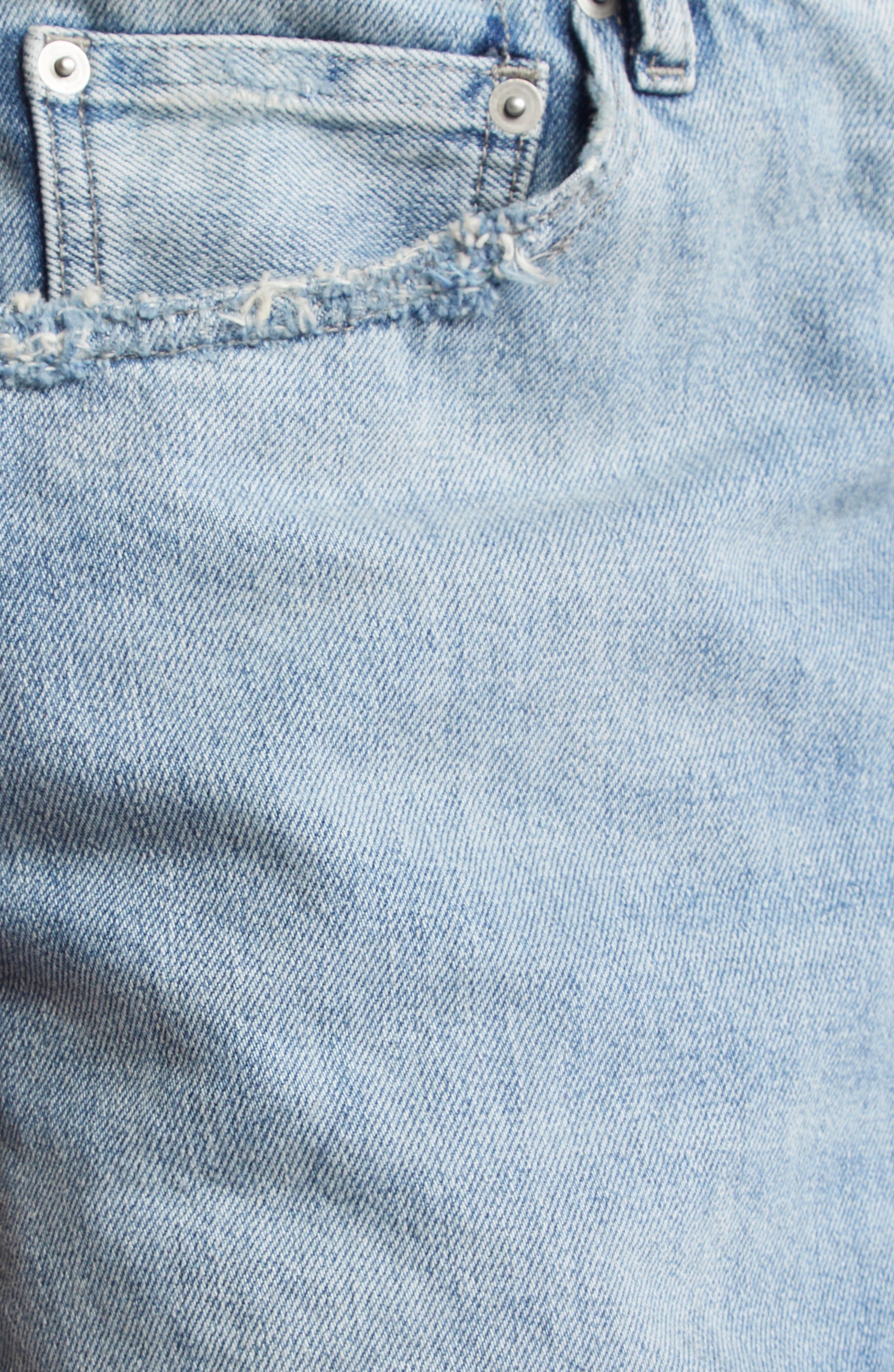 Maison Margiela Distressed Split Hem Five-Pocket Jeans in Light Blue at Nordstrom - 7