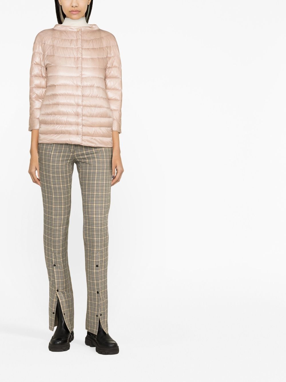 mock-neck quilted puffer jacket - 2
