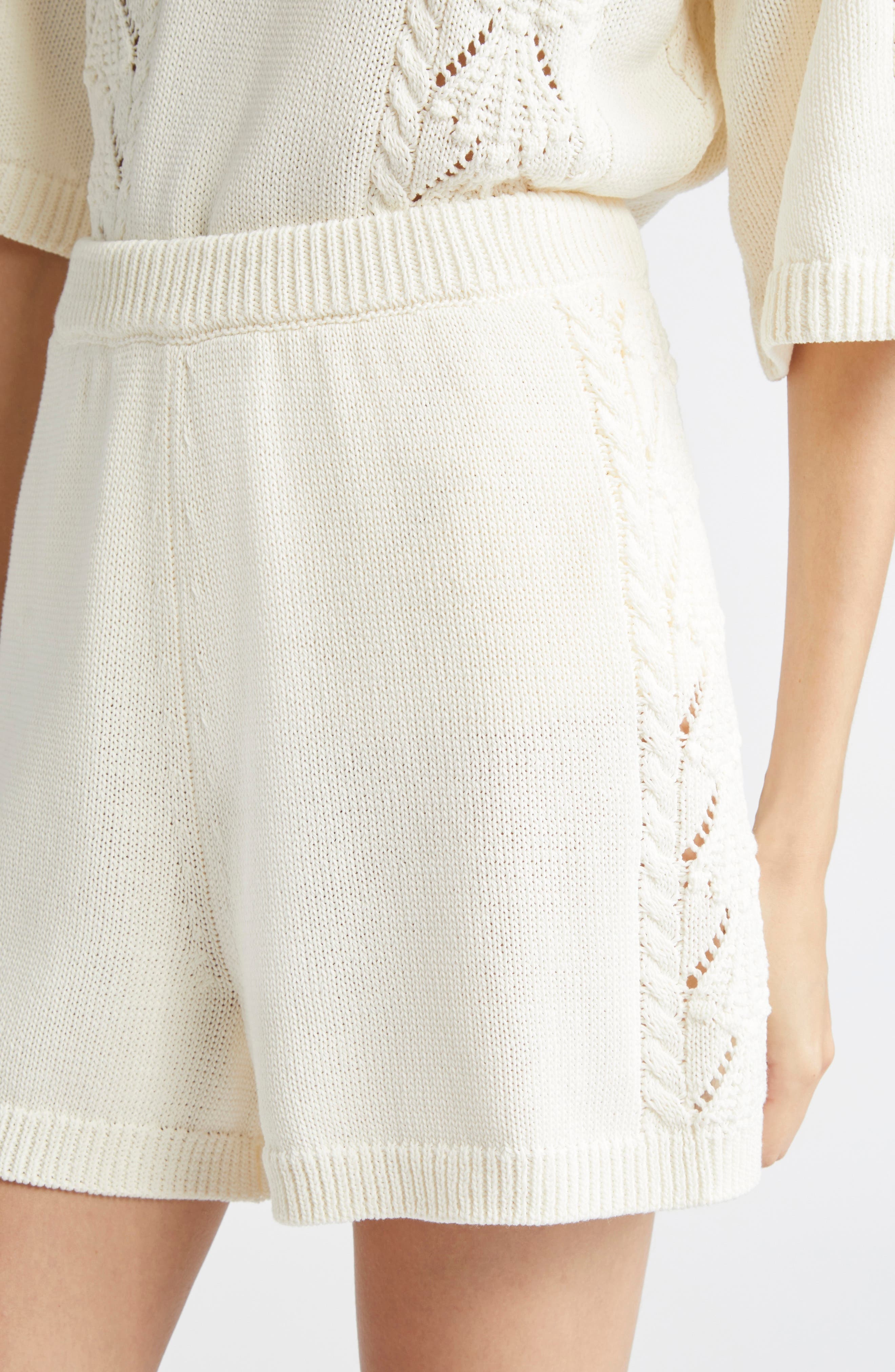 LOULOU DE SAISON Andel Sweater Shorts in Ivory at Nordstrom - 5