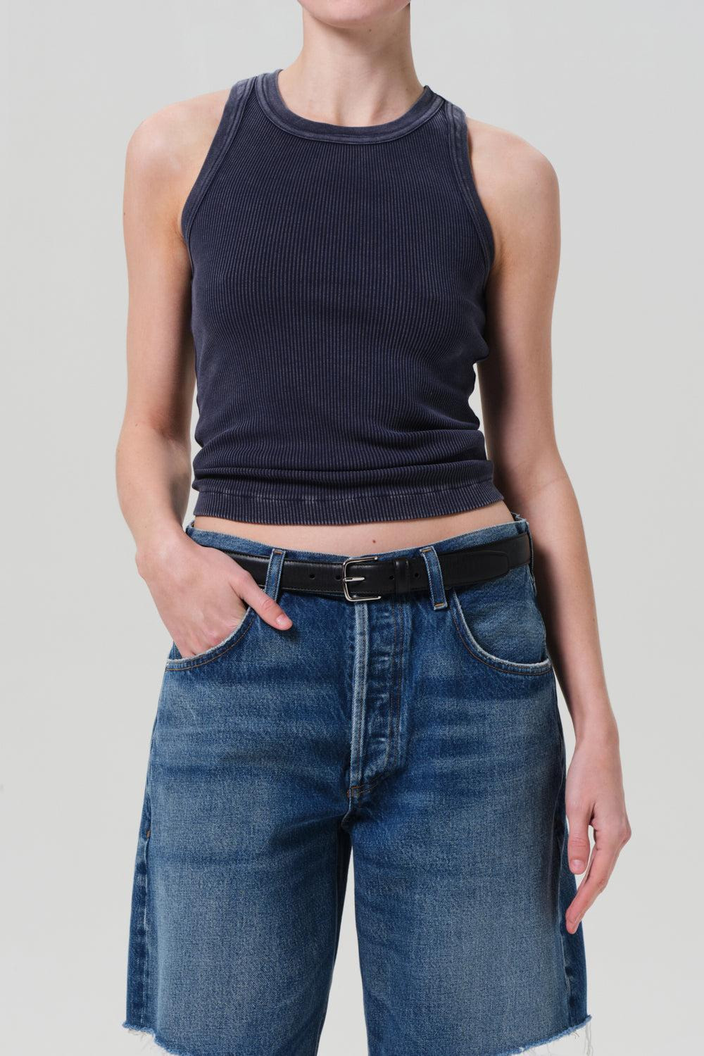 Isabel Rib Tank - Mineral Navy - 3