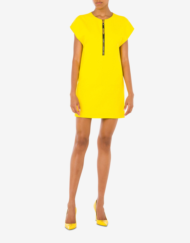 Moschino LETTERING ZIPPER PULL ENVERS SATIN DRESS outlook