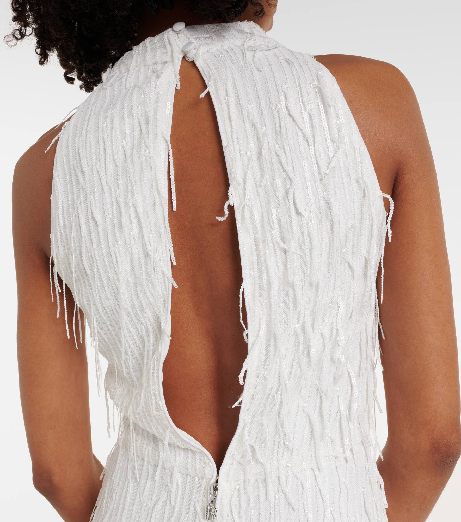 Bridal sequined halterneck gown - 6