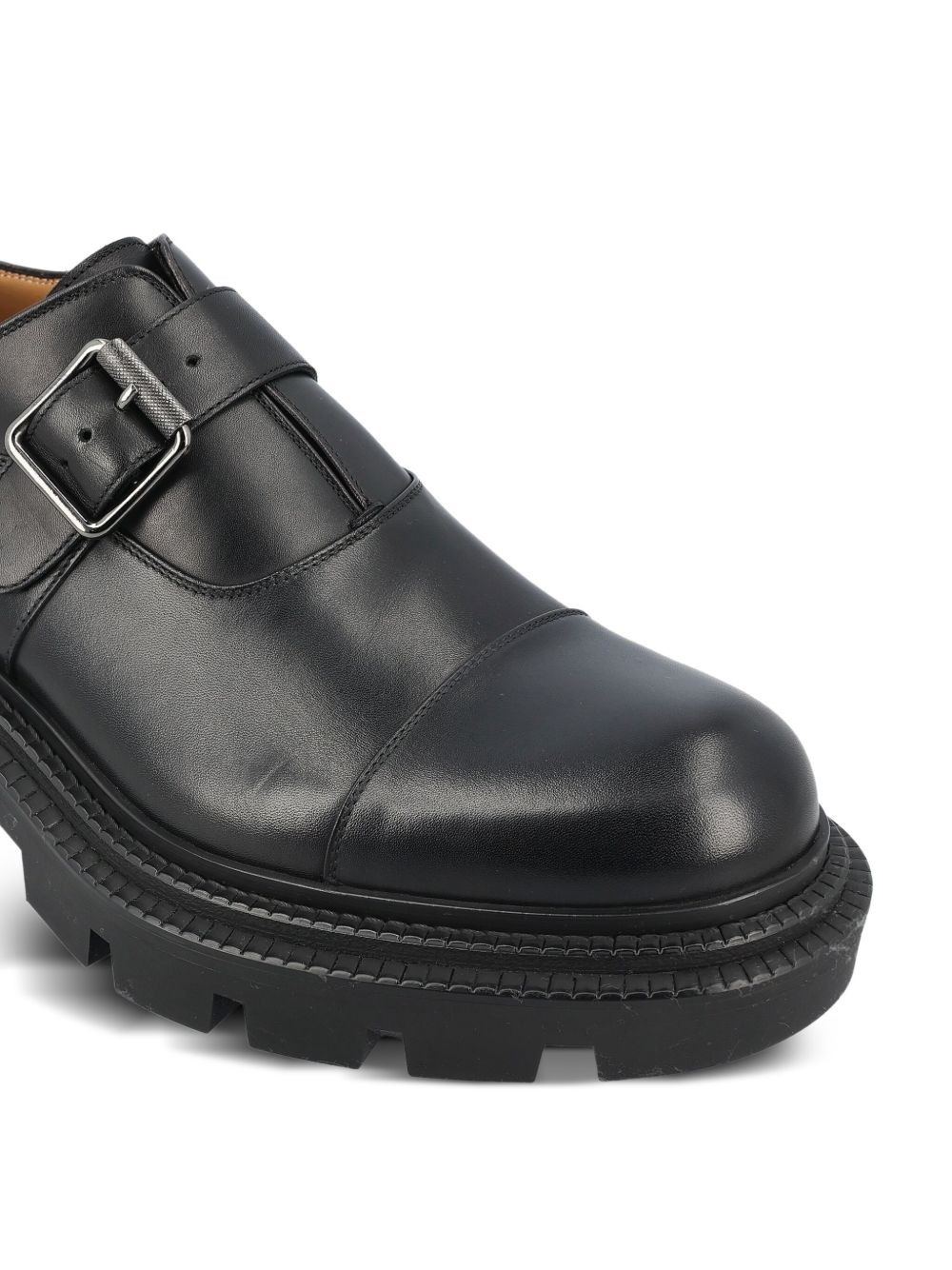 buckle-fastening leather shoes - 3