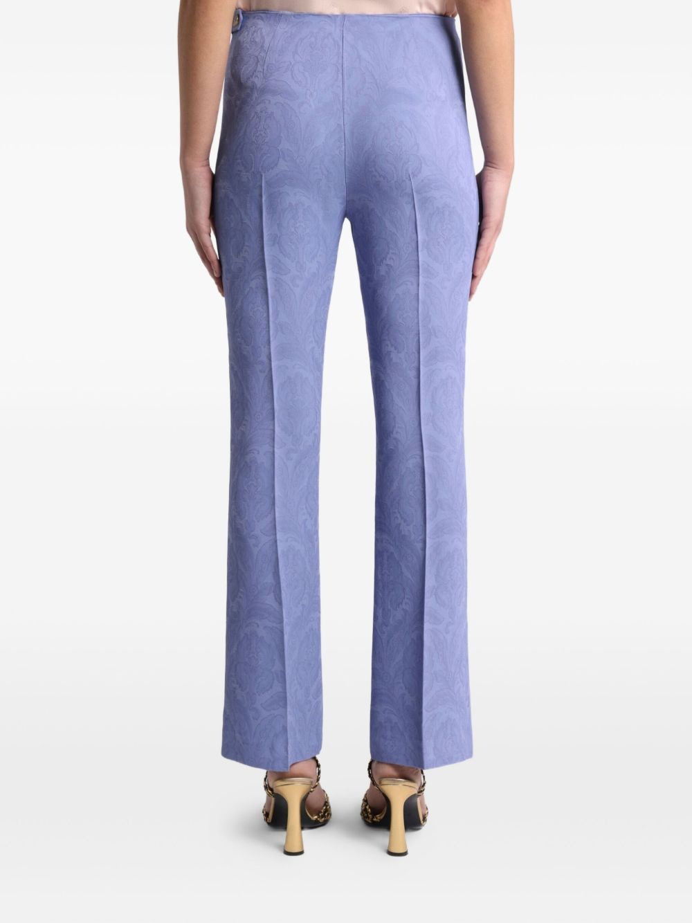 cady-texture jacquard trousers - 3