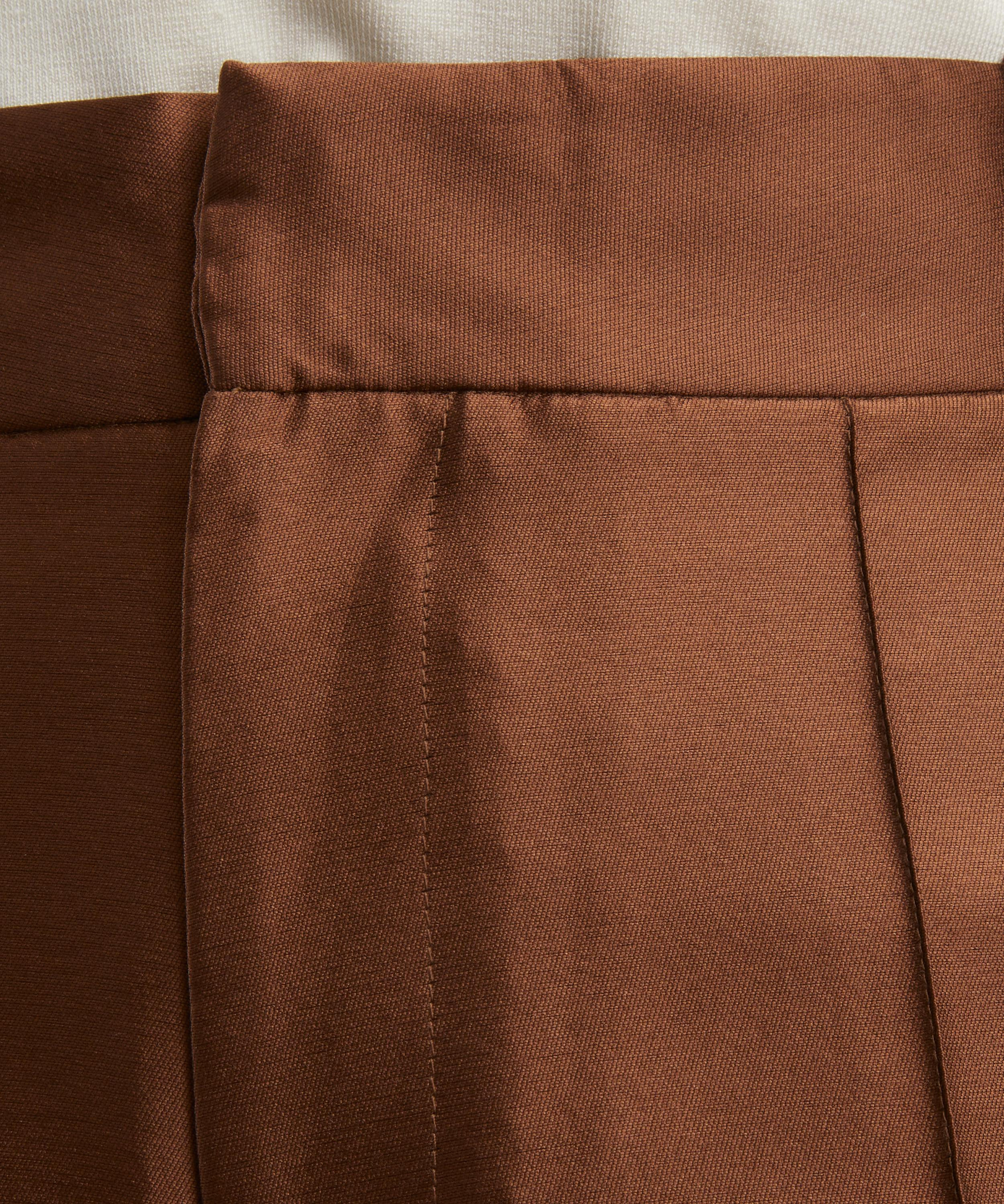 Yoshitomo Cappuccino Silk-Blend Trousers - 5