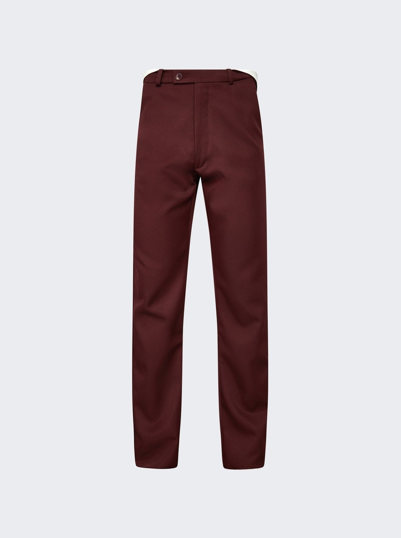 Rolled Tailored Pants Burgundy - 1
