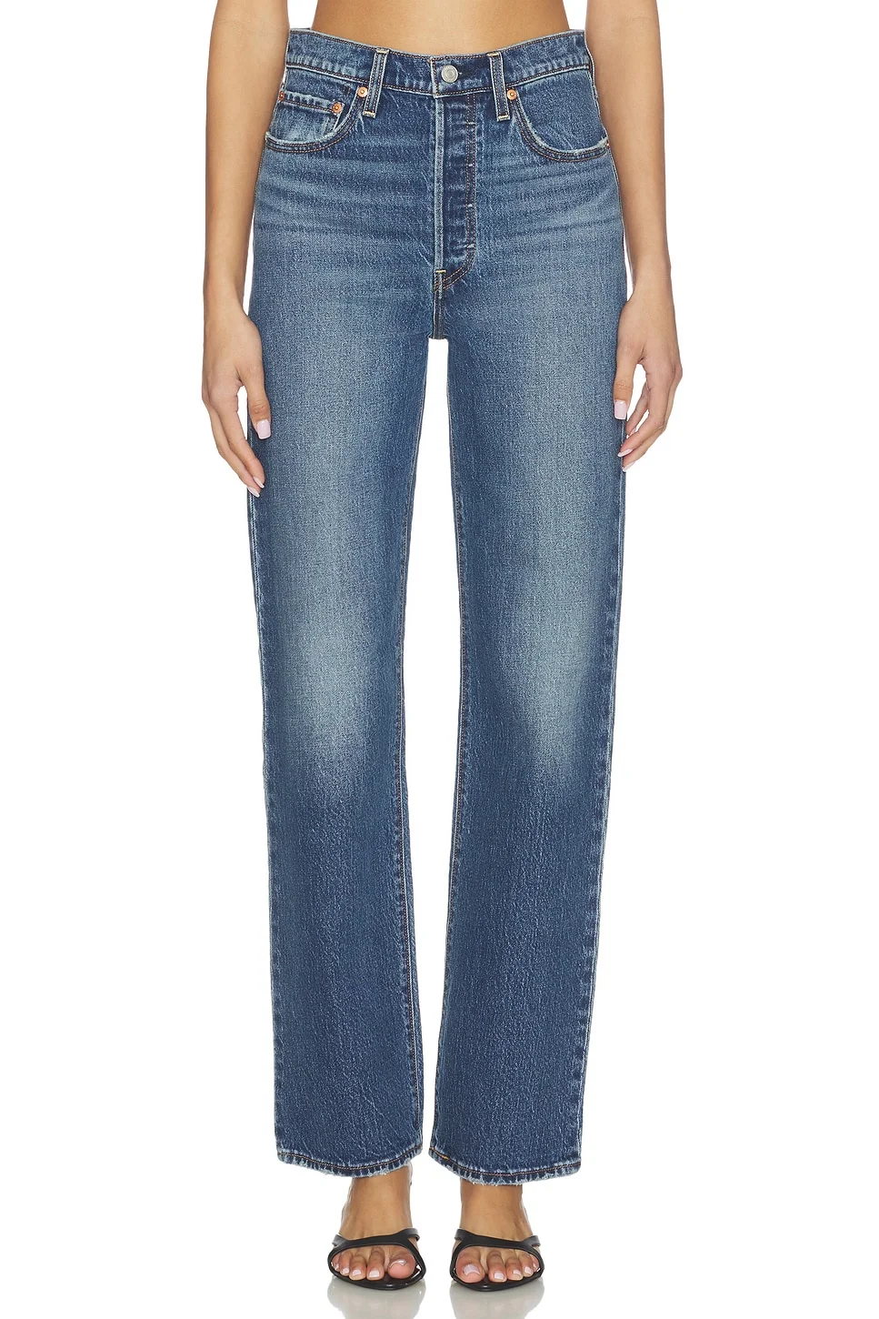 Ribcage Full Length Straight Leg Jeans - 1
