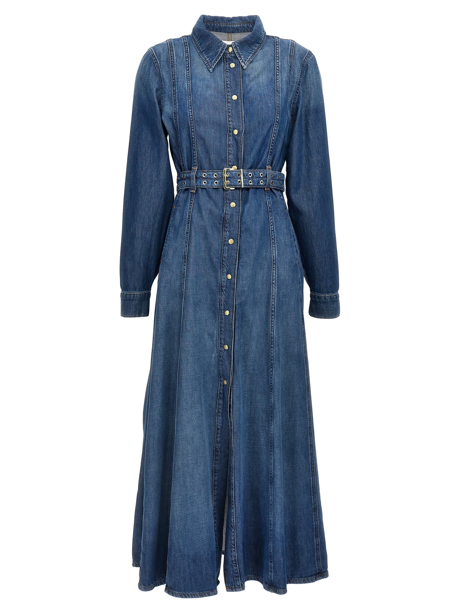 スカート Ganni Denim dress Black Washed Black Washed Stretch Future Denim Dress | GANNI US