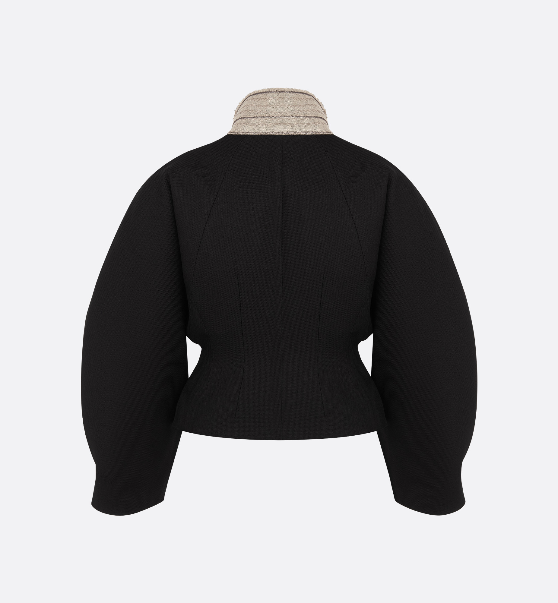 Fitted Jacket with Puff Sleeves - 2