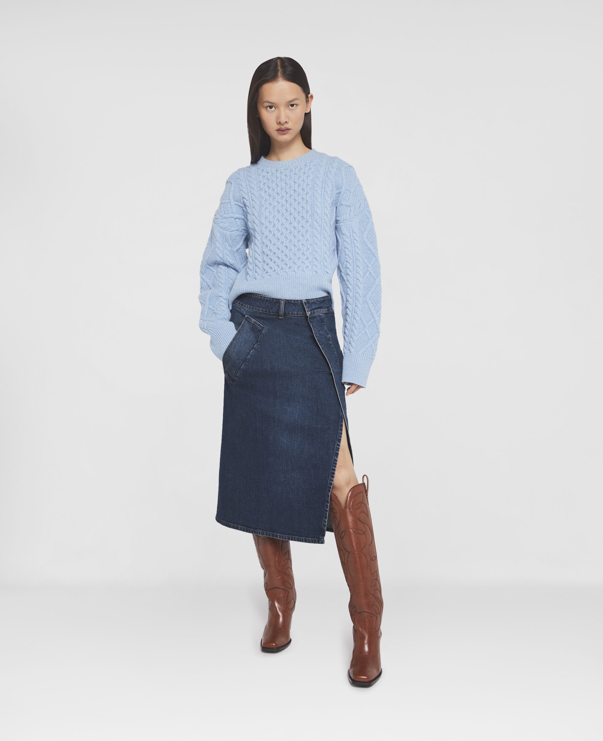 Cable Knit Wool Jumper - 2