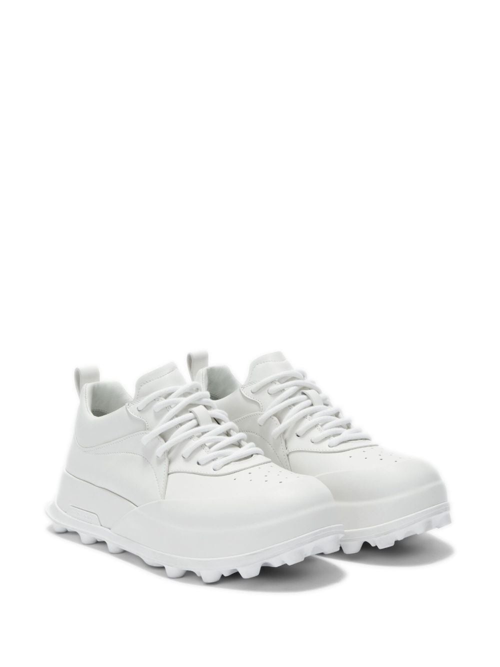 tonal leather sneakers - 2