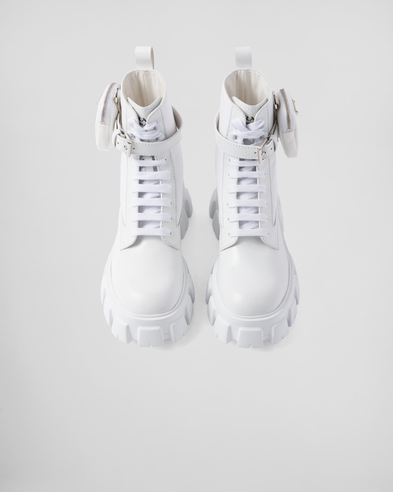 Monolith brushed leather and Re-Nylon boots with pouch 3