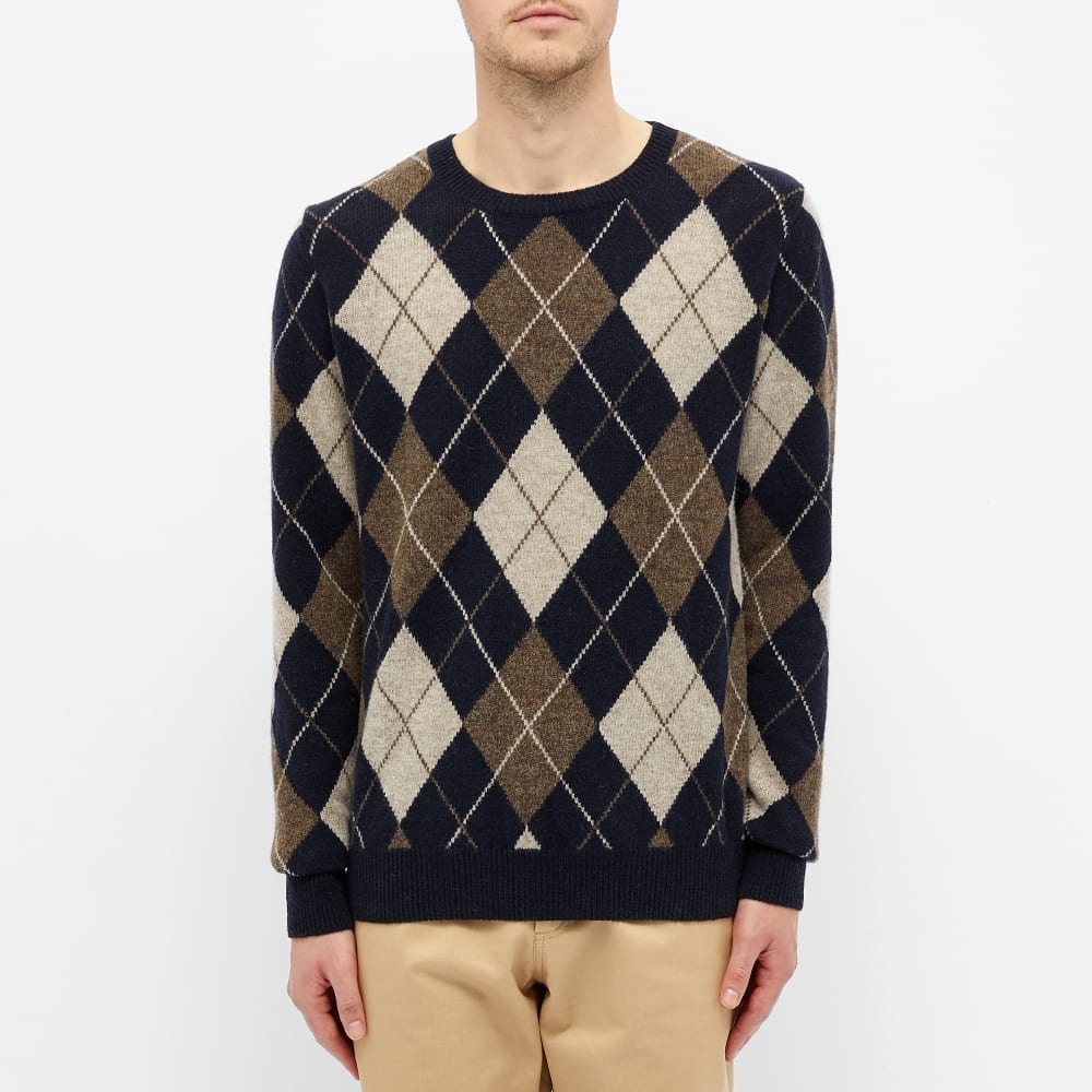 A.P.C. Argyle Knit Crew - 4