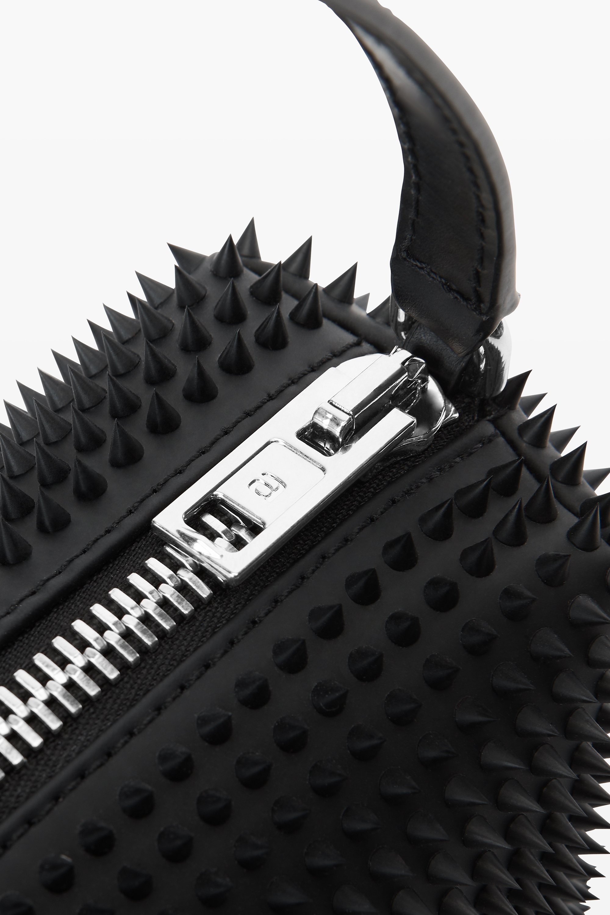 ★Alexander Wang★ ブラック Rubberized Spikes コインポーチ Alexander Wang heiress pouch in rubberized spikes | REVERSIBLE