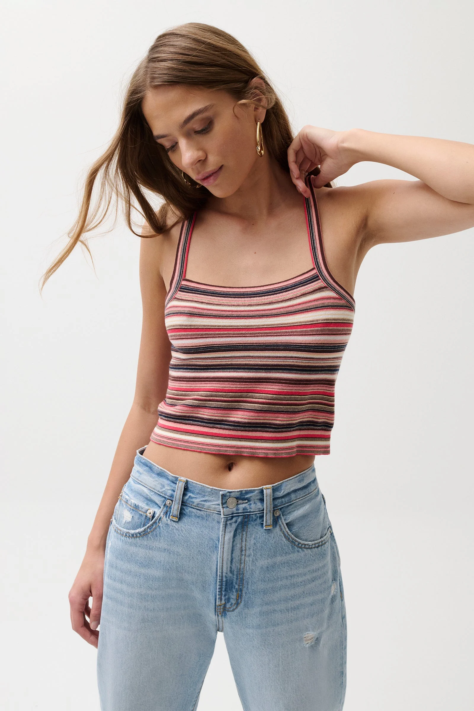 FRANNIE SWEATER TANK - CORAL ROSE - 1
