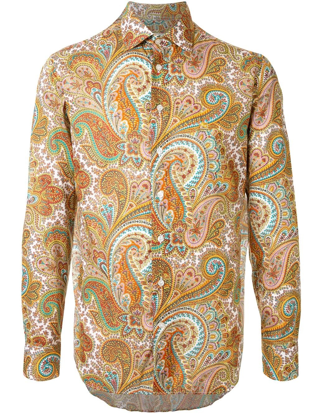 paisley-print cotton shirt - 1