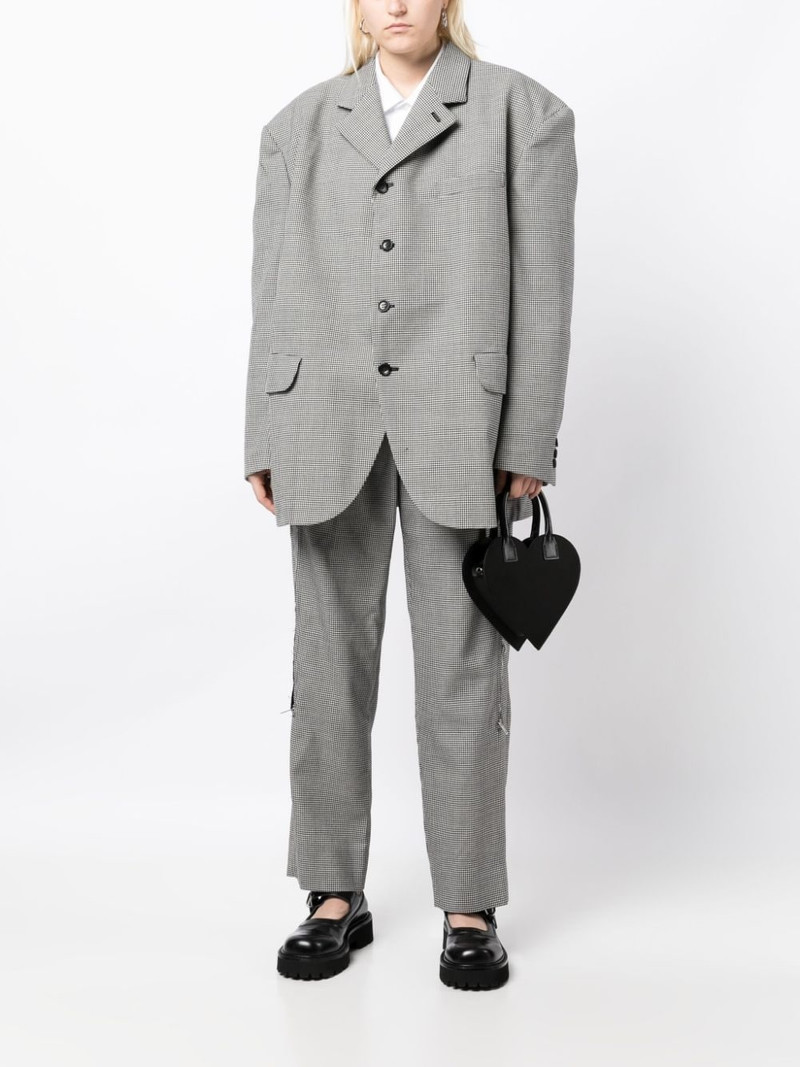 Comme Des Garçons oversized check-print wool blazer outlook