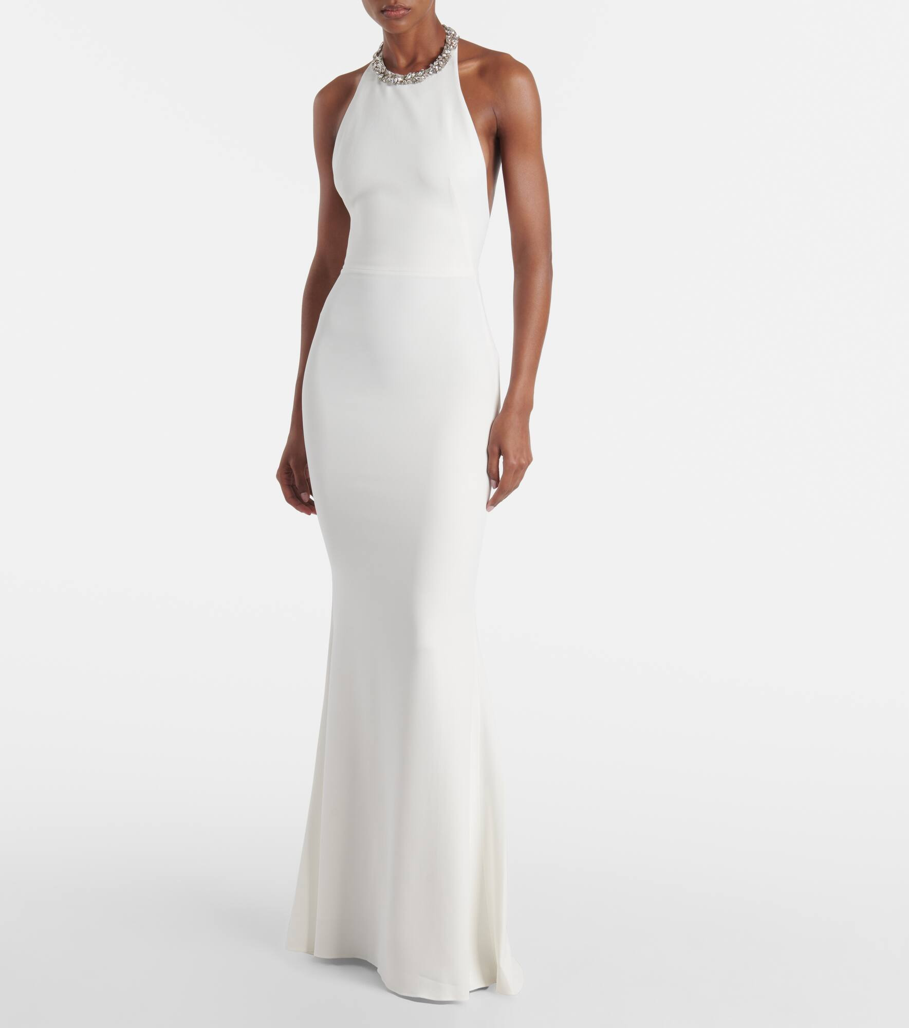 Crystal-embellished open-back gown - 2