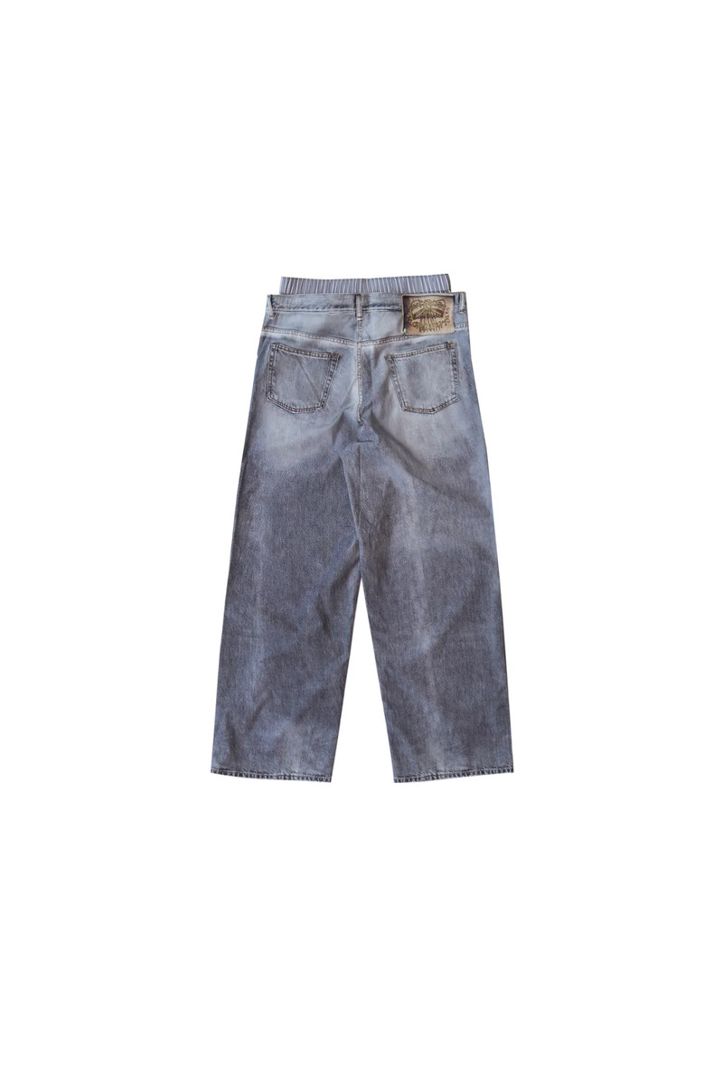 Acne Studios Acne Studios Printed Tromp L'oeil Trousers Grey outlook