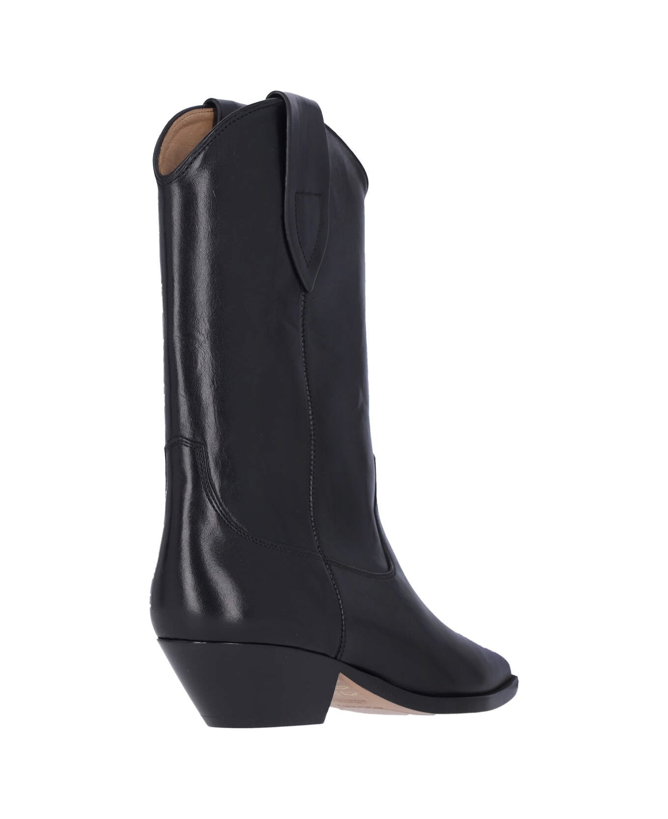Pointed Toe Block Heeled Ankle Boots - 4