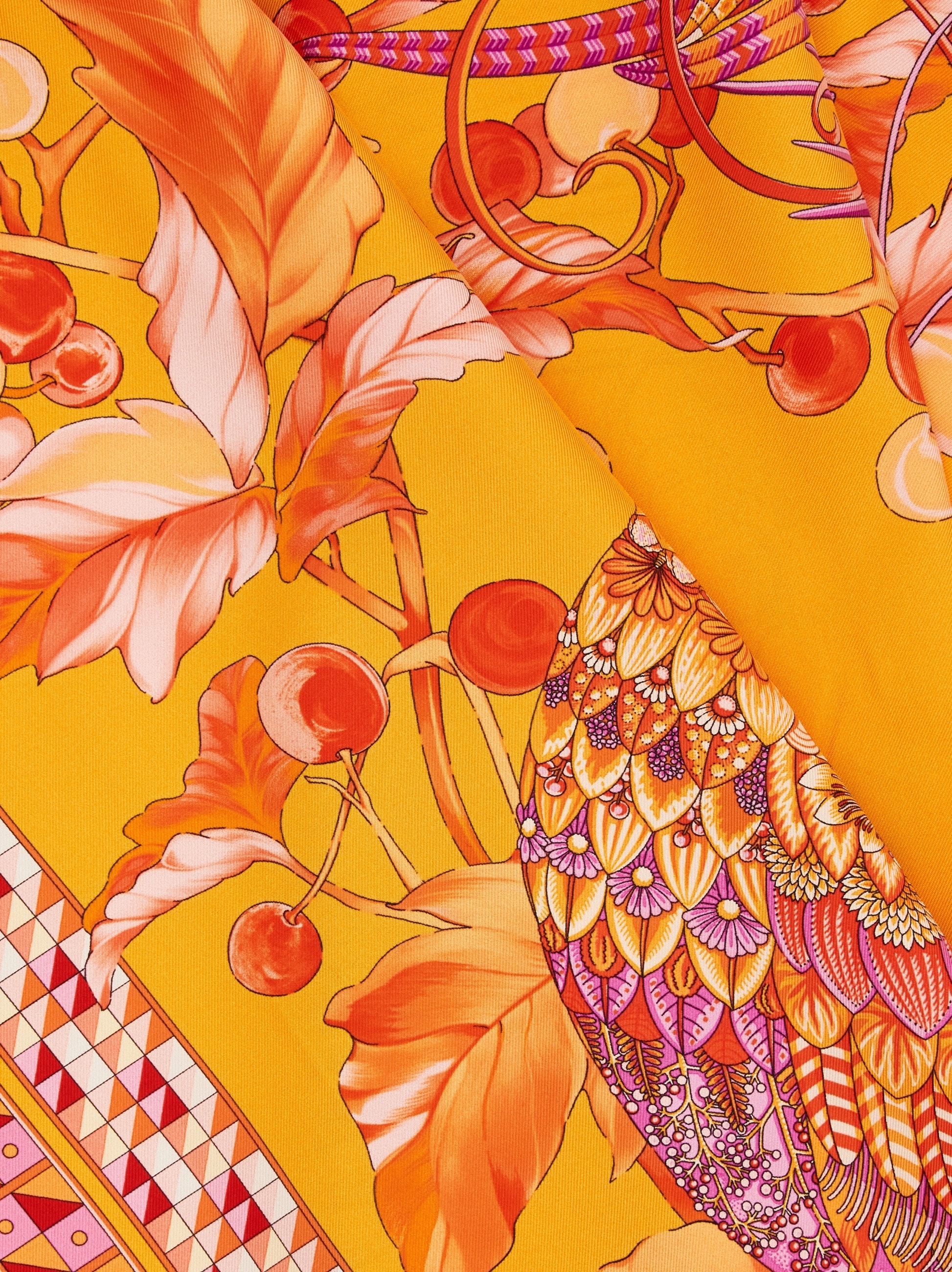 Animal print silk scarf - 4