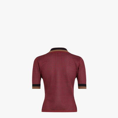 FENDI Check silk polo shirt outlook