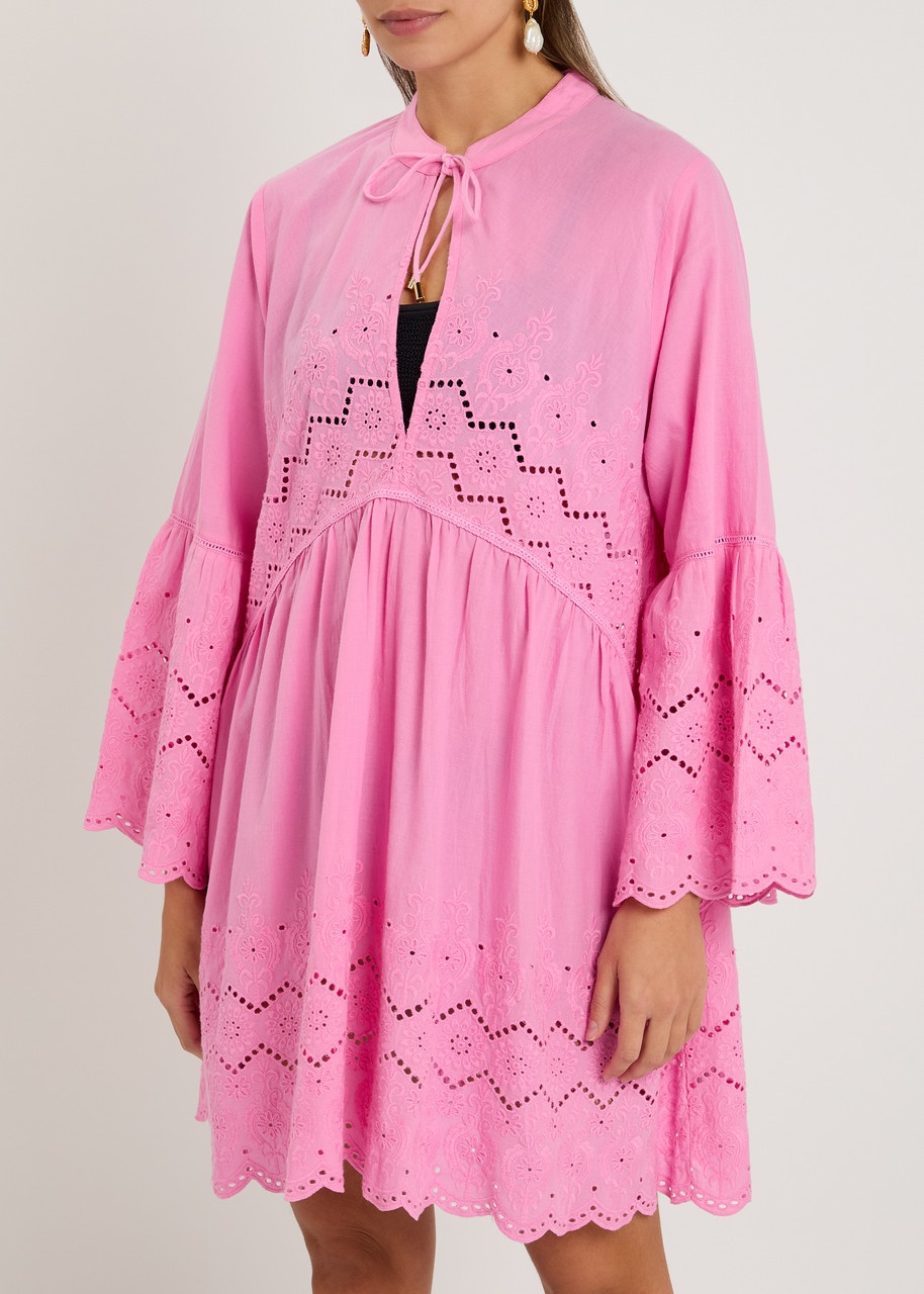 Melissa Odabash Sebenna Broderie-anglaise Kaftan Dress - 2